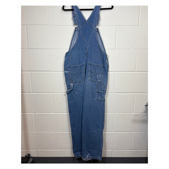 VINTAGE 90s Adriana Sport Overalls Womens Medium Blue Denim Painter Dungarees - Picture 2 of 6